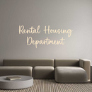 Custom Sign: Rental Housin...